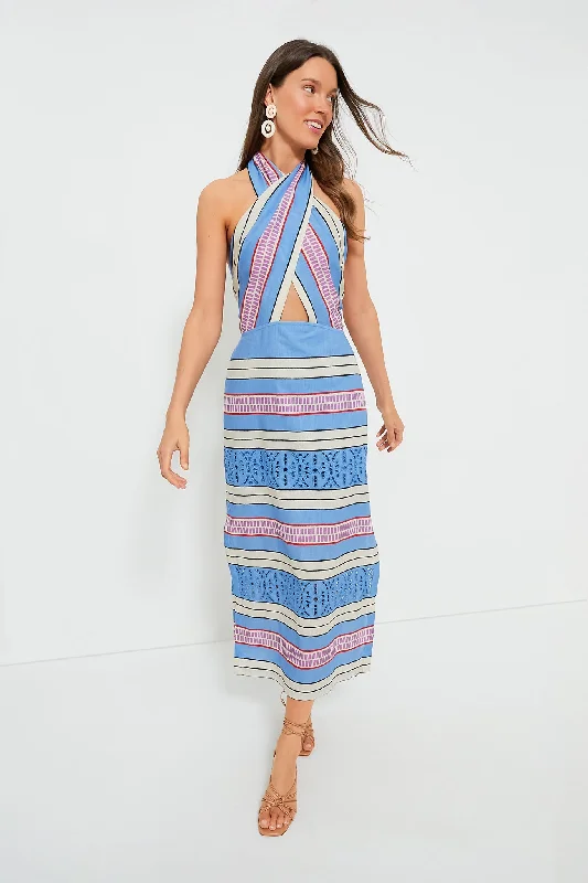 Midi dresses with button - down skirts for a unique and functional design Sorrento Stripe Ames Dress Midi dresses with button - down skirts for a unique and functional design Sorrento Stripe Ames Dress