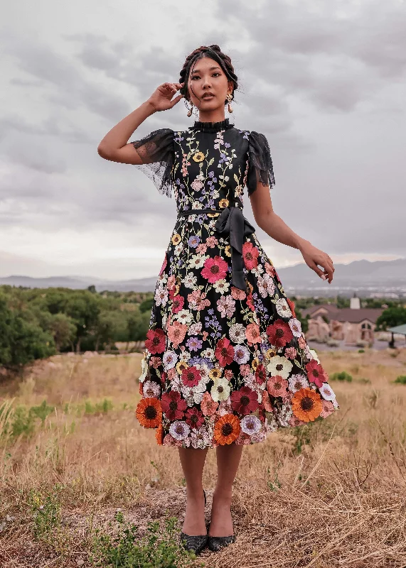 Velvet midi dresses in jewel tones for a glamorous winter event Jubilee Dress