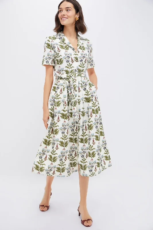 Midi dresses with ruffled bodices for a more pronounced feminine look Ivory Persian Botanic Claudia Dress Midi dresses with ruffled bodices for a more pronounced feminine look Ivory Persian Botanic Claudia Dress