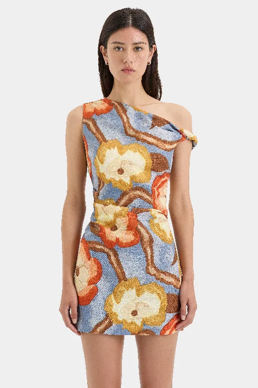 Mini dresses with abstract prints for an artistic look Avery Twist Mini Dress