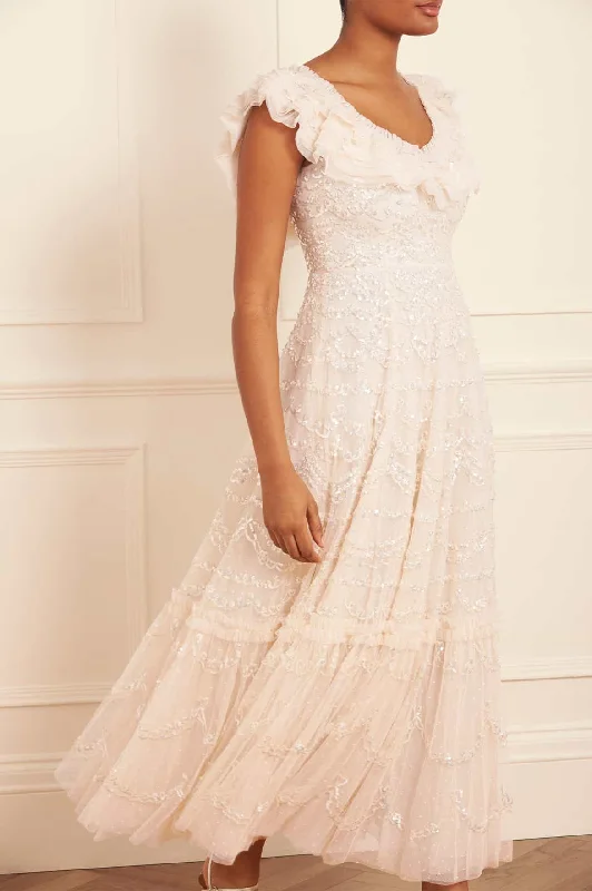 Midi dresses with gathered skirts for a full and flowing silhouette Everthine Ankle Gown