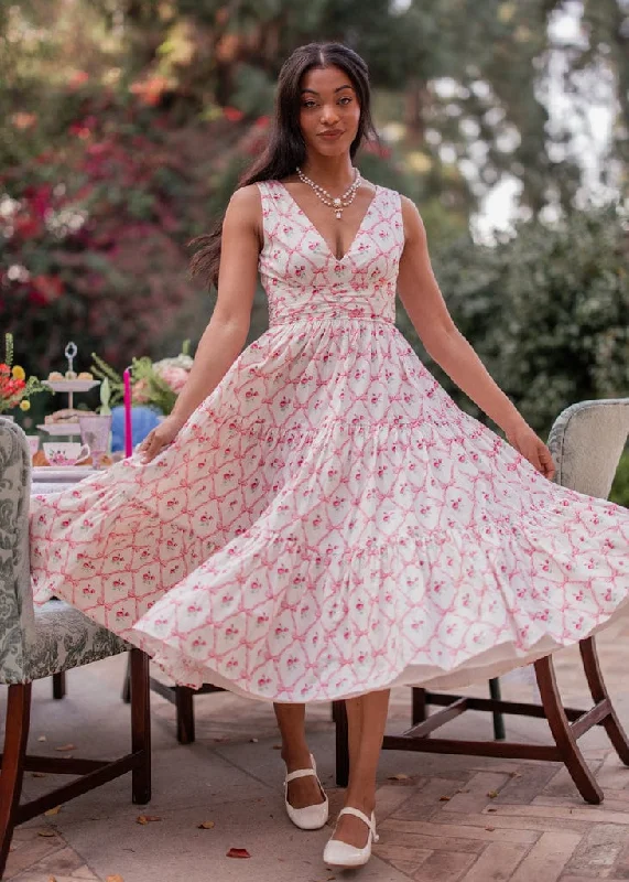 Midi dresses with wrap - around skirts for a customizable fit Rosebud Dress