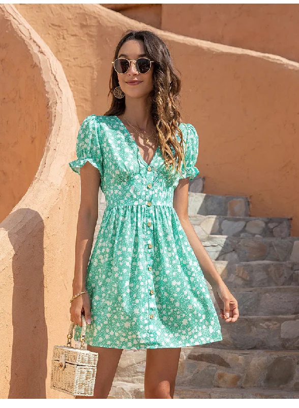 Mini dresses with geometric prints for a modern aesthetic You Have My Heart Tiered Babydoll Dress - Emerald Mini dresses with geometric prints for a modern aesthetic You Have My Heart Tiered Babydoll Dress - Emerald