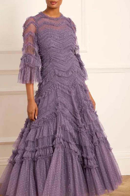 Midi dresses with one - shoulder designs for a modern and asymmetric style Elia Long Sleeve Gown Midi dresses with one - shoulder designs for a modern and asymmetric style Elia Long Sleeve Gown