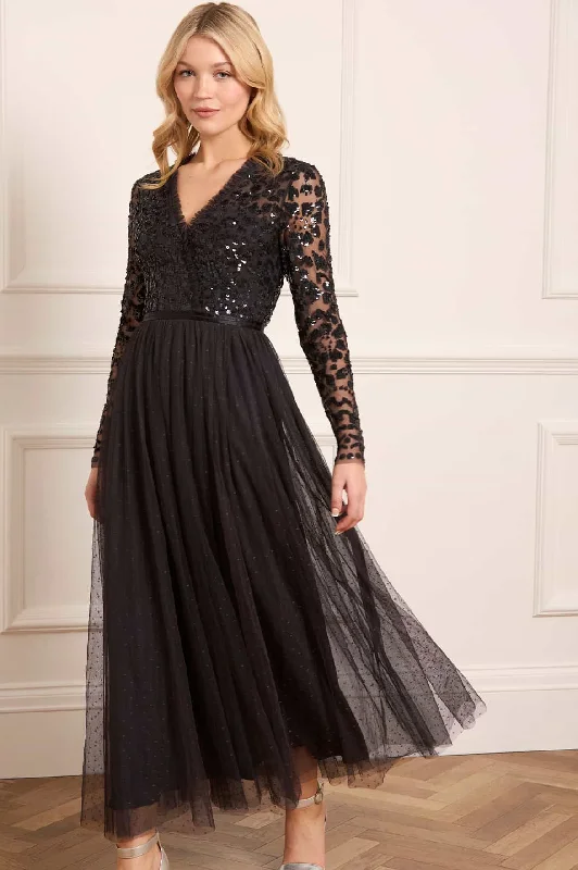 Midi dresses with cotton - blend materials for everyday comfort Tempest V-Neck Bodice Ankle Gown Midi dresses with cotton - blend materials for everyday comfort Tempest V-Neck Bodice Ankle Gown
