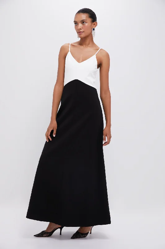 High - low midi dresses with geometric patterns for a modern party Black and White Lorelai Maxi Dress High - low midi dresses with geometric patterns for a modern party Black and White Lorelai Maxi Dress