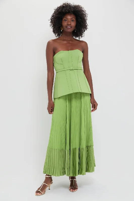 Midi dresses with pleated bodices for a classic and tailored look Vine Prisca Bustier Midi Dress Midi dresses with pleated bodices for a classic and tailored look Vine Prisca Bustier Midi Dress