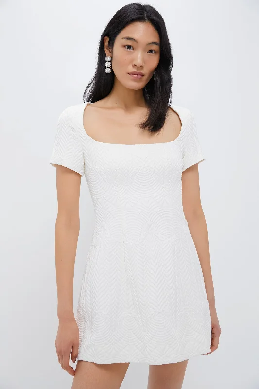 Midi dresses with belted waists to accentuate the figure White Priscilla Mini Dress