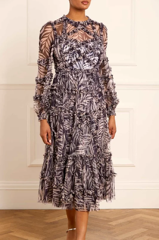 Midi dresses with pleated skirts for a timeless and elegant appeal Feather Ruffle Ballerina Dress Midi dresses with pleated skirts for a timeless and elegant appeal Feather Ruffle Ballerina Dress