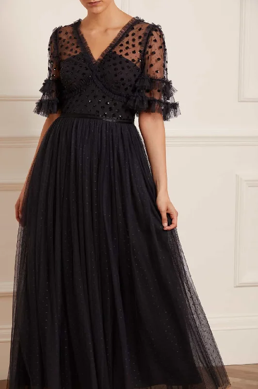 Wrap - style midi dresses in silk for a sophisticated office look Thea Bodice Ankle Gown Wrap - style midi dresses in silk for a sophisticated office look Thea Bodice Ankle Gown
