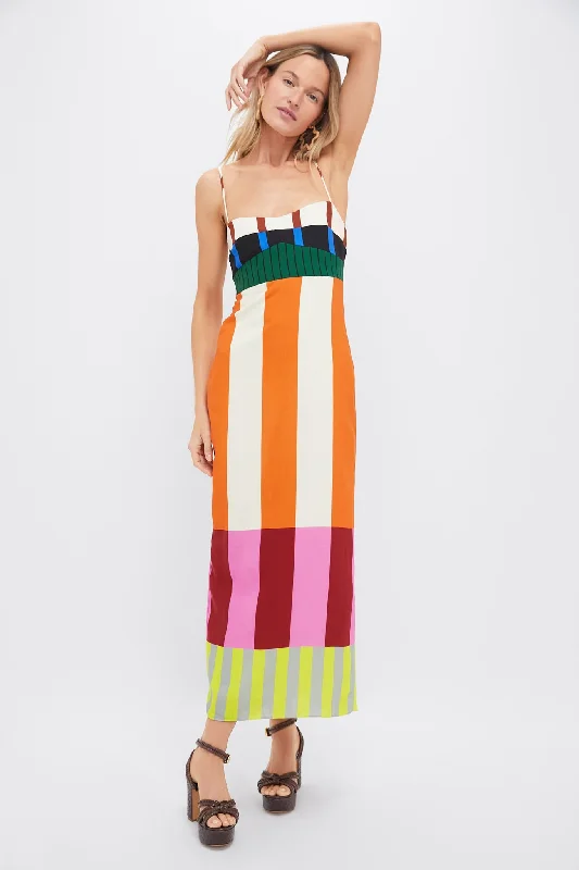 Midi dresses with wrap - around skirts for a customizable fit Bengal Multi Paloma Dress