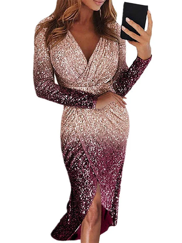 Mini dresses with pleated skirts for a classic look Sights Set On You Sequin Wrap Dress Mini dresses with pleated skirts for a classic look Sights Set On You Sequin Wrap Dress