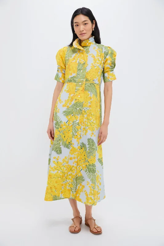 Midi dresses with satin - finish fabrics for a luxurious feel Yellow Storm Blue Venetia Midi Dress Midi dresses with satin - finish fabrics for a luxurious feel Yellow Storm Blue Venetia Midi Dress