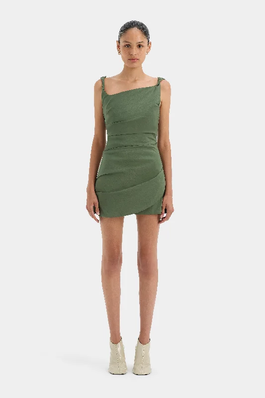 Mini dresses with keyhole necklines Florent Twist Mini Dress