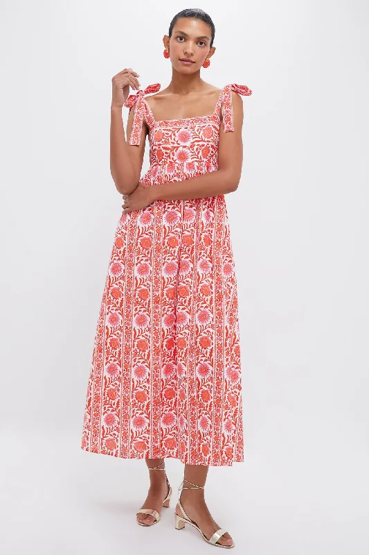 Midi dresses with ruffled bodices for a more pronounced feminine look Sunset Border Mykonos Dress
