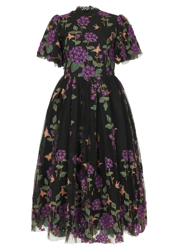 A - line midi dresses with floral prints for spring brunches Margy Dress