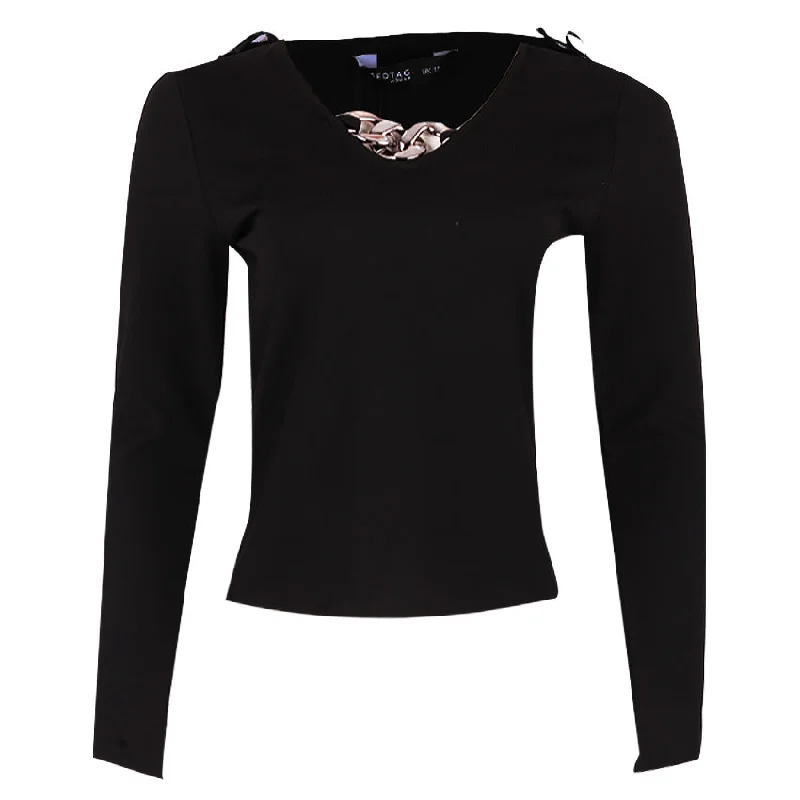 Women's Denim - Look Tight Trousers in Light Blue for a Casual and Versatile OptionREDTAG Black Formal Jersey Top for Women