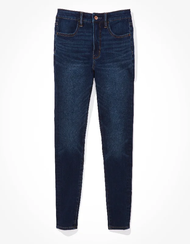 Plus Size Women's Corduroy Tight Trousers in Olive Green for a Retro and Cozy VibeAE Dream Super High-Waisted Jegging