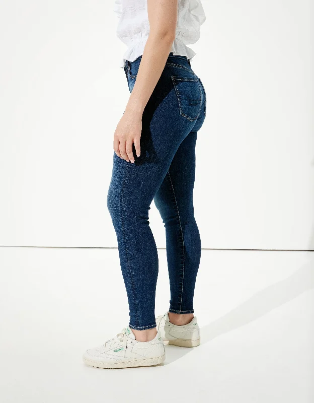 Plus Size Women's Sheer Tight Trousers in Nude for a Subtle and Stylish StatementAE Next Level Curvy Jegging