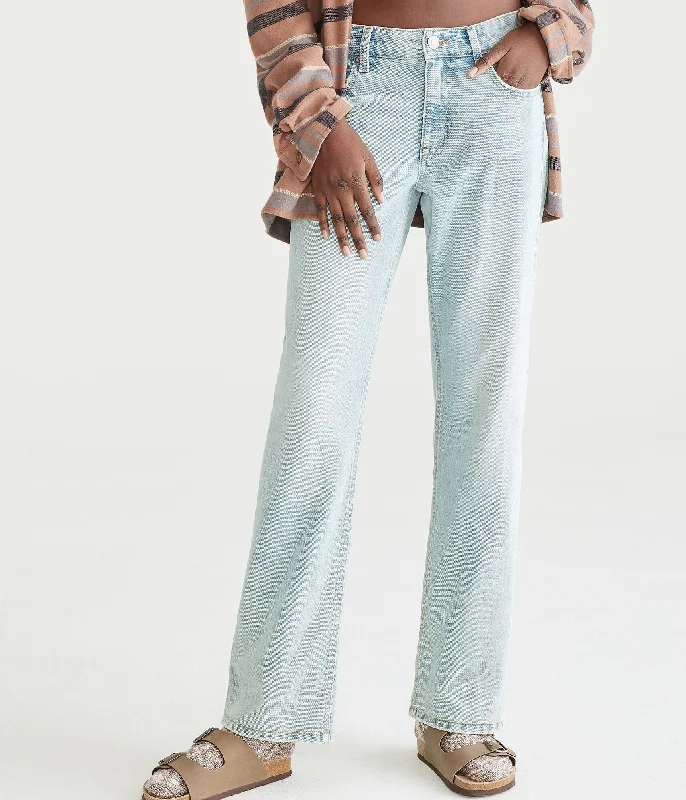 Plus Size Women's Embroidered Tight Trousers in White for a Feminine and Elegant StyleAeropostale '90S Low-Rise Baggy Jean