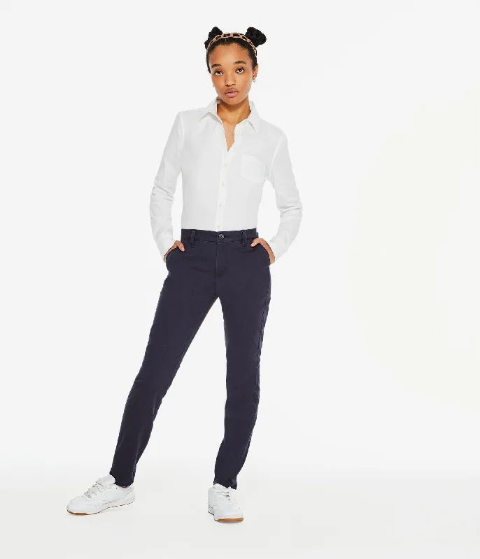 Women's Velvet Tight Trousers in Burgundy for a Luxurious and Elegant AppearanceAeropostale Women's Skinny Twill Pants