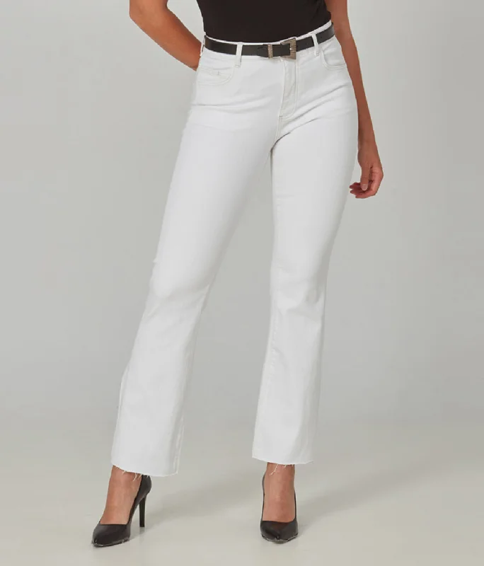 Dark - wash women jeans for a sophisticated and slimming effectBillie-WHT High Rise Bootcut Jeans