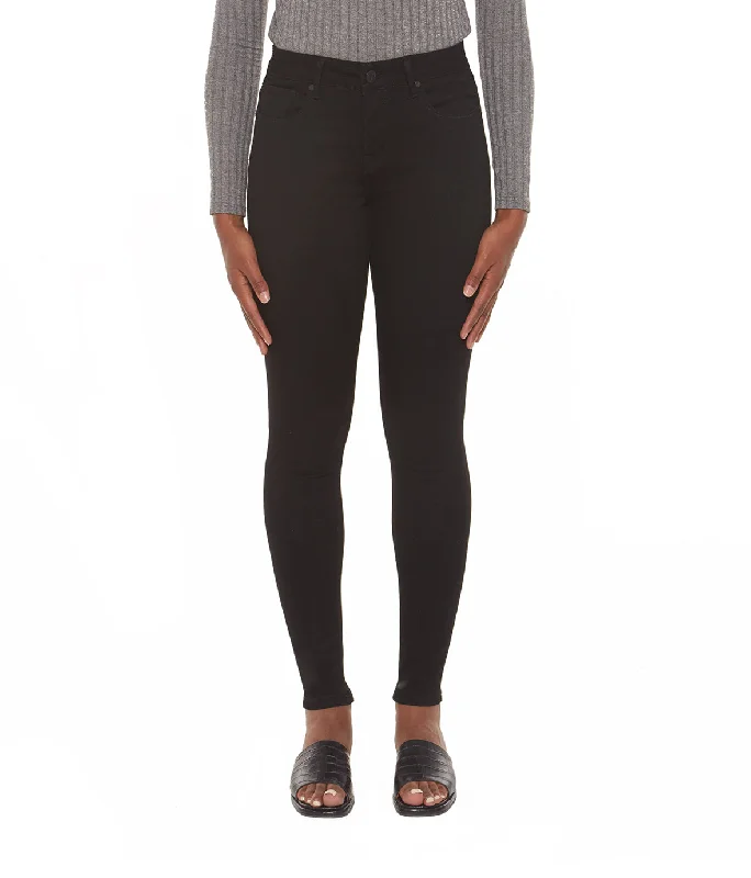 Plus - size women jeans for a comfortable and stylish fitBlair-BLK Mid-Rise Skinny Jeans