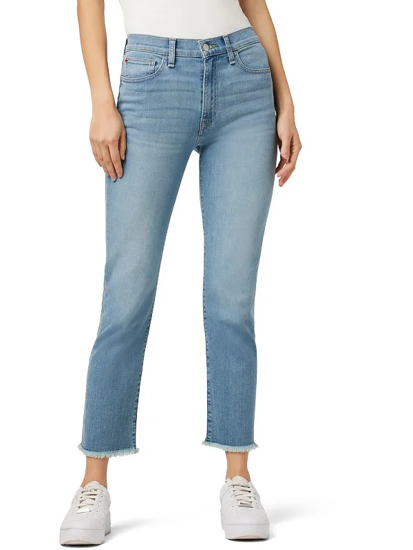 Stretch women jeans for enhanced mobility and comfortBlair Womens High Rise Cropped Straight Leg Jeans
