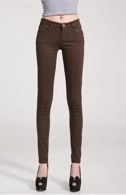 Dark - wash women jeans for a sophisticated and slimming effectBrown Women Skinny Jeans