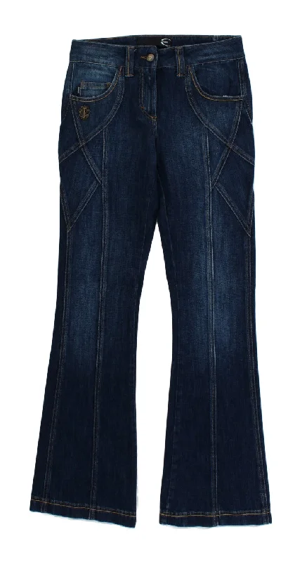 Button - fly women jeans with a traditional touchCavalli Cotton Stretch Low Waist Women's Jeans Button - fly women jeans with a traditional touchCavalli Cotton Stretch Low Waist Women's Jeans