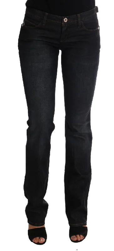Acid - wash women jeans with a retro finishCostume National Cotton Slim Fit Women's Jeans Acid - wash women jeans with a retro finishCostume National Cotton Slim Fit Women's Jeans