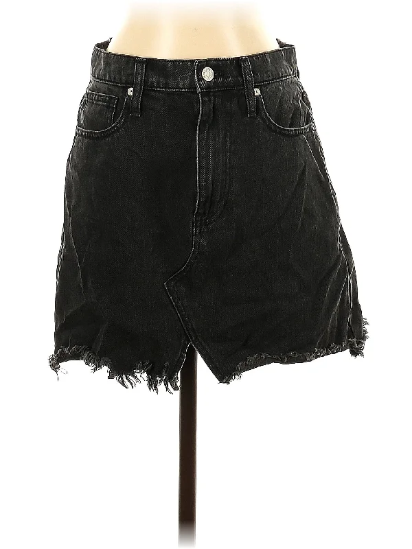 Women's High - Rise Paperbag Waist Shorts in Khaki for a Stylish and Comfortable LookDenim Skirt