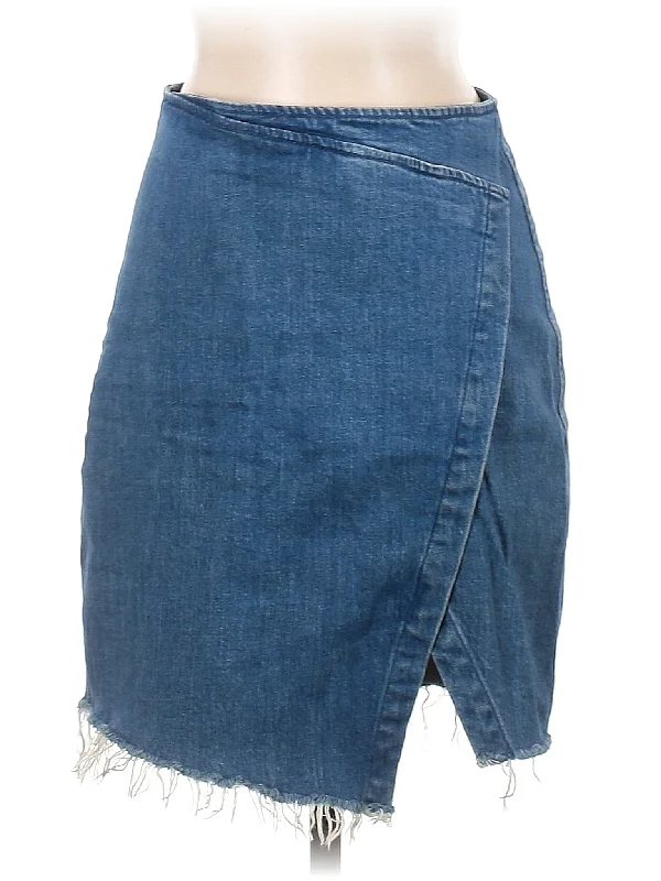 Women's High - Rise Paperbag Waist Shorts in Khaki for a Stylish and Comfortable LookDenim Skirt