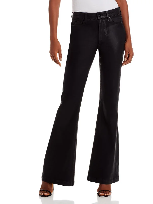 Distressed women jeans for a trendy and edgy lookGenevieve Womens Mid-Rise Coated Flare Jeans Distressed women jeans for a trendy and edgy lookGenevieve Womens Mid-Rise Coated Flare Jeans
