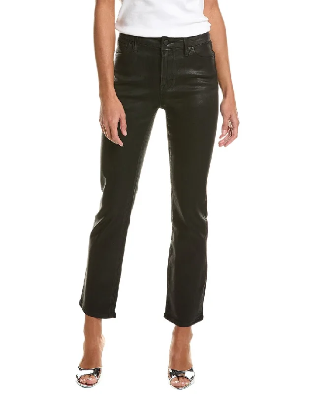 Plus Size Women's Embroidered Tight Trousers in White for a Feminine and Elegant StyleGOOD AMERICAN Good Straight Black Coated Jean