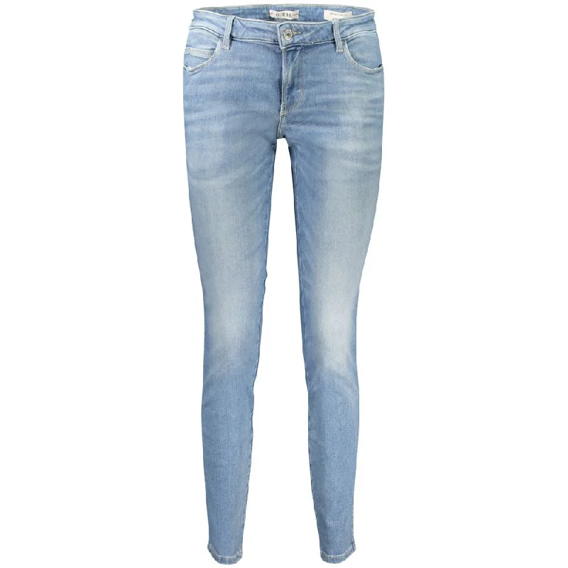 Cargo women jeans with multiple pockets for added functionalityGuess Jeans blue Cotton Jeans & Women's Pant