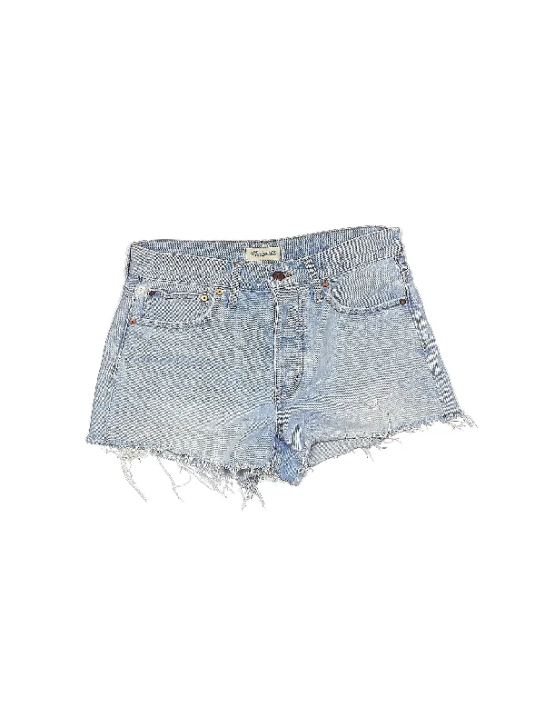 Plus Size Women's Drawstring Linen - Blend Shorts in Beige for a Relaxing VacationHigh-Rise Denim Shorts in Light Wash