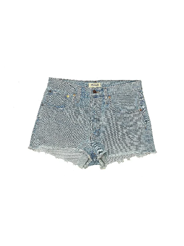 Women's Printed Floral Linen Shorts in Pastel Colors for a Summer Beach OutfitHigh-Rise Denim Shorts in Medium Wash