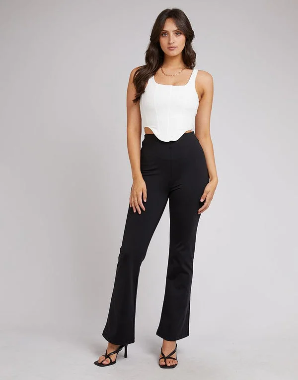 Plus Size Women's Stretch Cotton Tight Trousers in Navy for Comfortable Everyday WearJorge Casey Pant Black