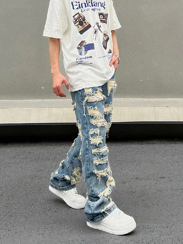 Bootcut women jeans to complement various shoe stylesLight Blue Ripped Straight Jeans Bootcut women jeans to complement various shoe stylesLight Blue Ripped Straight Jeans