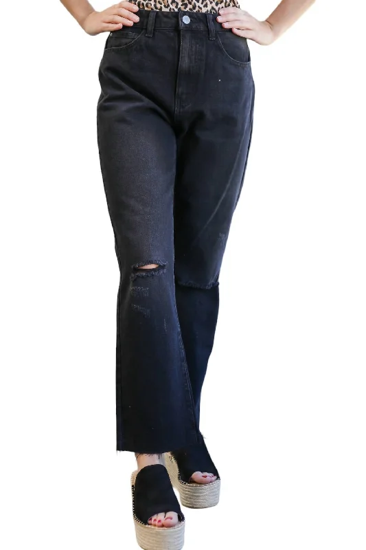 Straight - leg women jeans with a classic and timeless appealMarlo High Waist Ankle Jeans In Black Straight - leg women jeans with a classic and timeless appealMarlo High Waist Ankle Jeans In Black