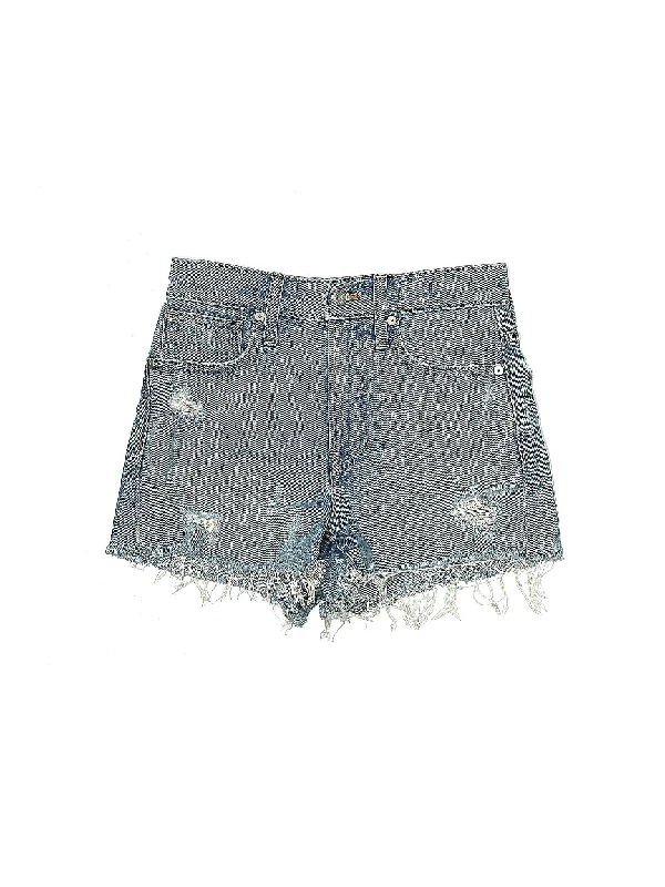 Women's Sequined Party Shorts in Gold for a Glamorous Night OutMid-Rise Denim Shorts