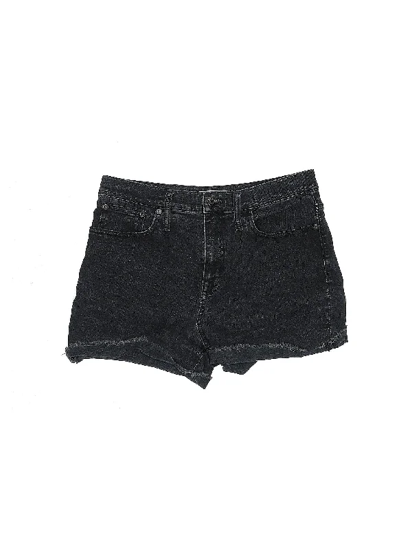 Women's Satin - Finish Shorts in Burgundy for a Luxurious and Stylish Nighttime LookMid-Rise Denim Shorts in Dark Wash