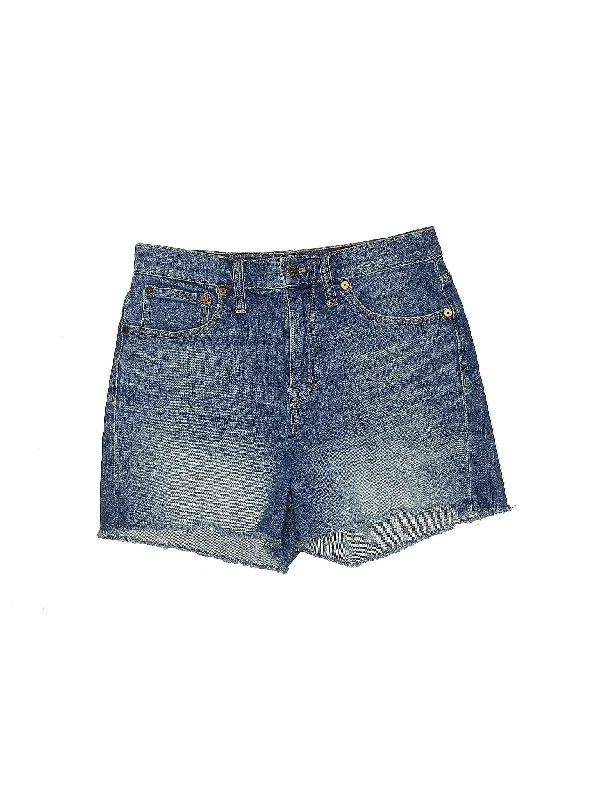 Women's Satin - Finish Shorts in Burgundy for a Luxurious and Stylish Nighttime LookMid-Rise Denim Shorts in Medium Wash
