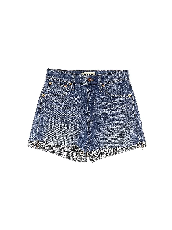 Women's Printed Geometric Patterned Shorts in Bright Colors for a Statement LookMid-Rise Denim Shorts in Medium Wash