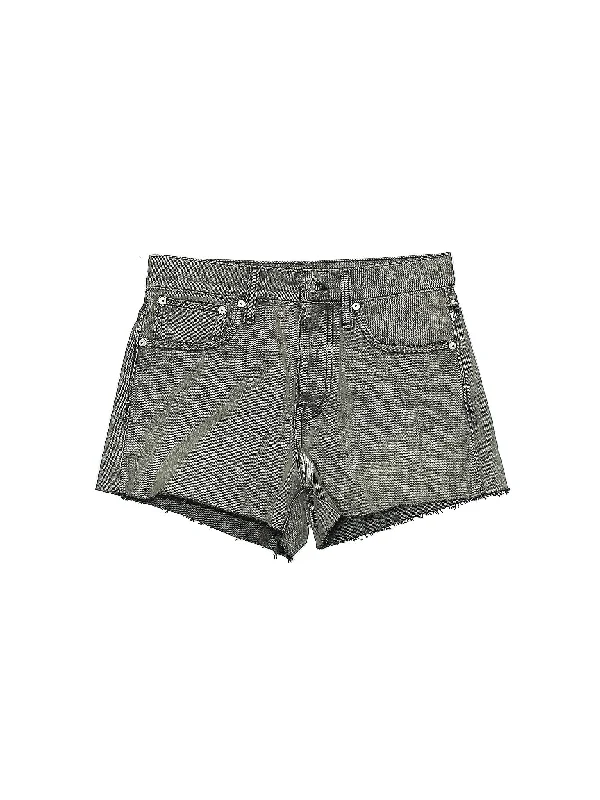 Plus Size Women's Denim Cut - off Shorts with Frayed Edges for a Casual and Laid - Back VibeMid-Rise Denim Shorts in Medium Wash