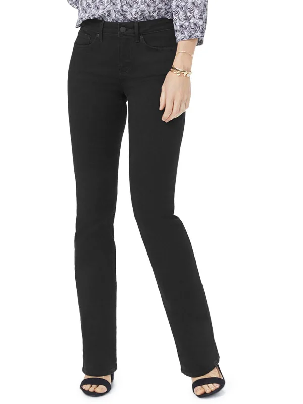 Colored women jeans in vibrant hues like red and yellowPetites Barbara Womens Tummy Control Dark Wash Bootcut Jeans