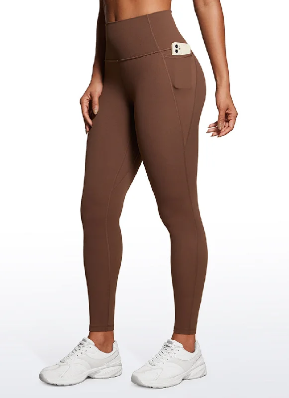 Plus Size Women's Embroidered Tight Trousers in White for a Feminine and Elegant StyleButterluxe Pockets Leggings 28''