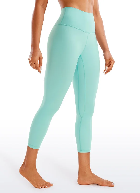 Women's Leather - Look Tight Trousers with Zipper Details in Dark Gray for an Urban StyleBrushed Nakedfeel Capris 23''