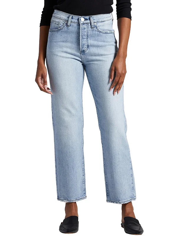 Acid - wash women jeans with a retro finishRachel Womens High-Rise Loose Fit Straight Leg Jeans